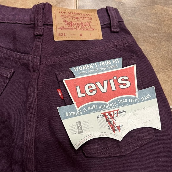 Vintage Deadstock High Rise Levi’s Jeans in Eggplant 24 - Picture 6 of 9
